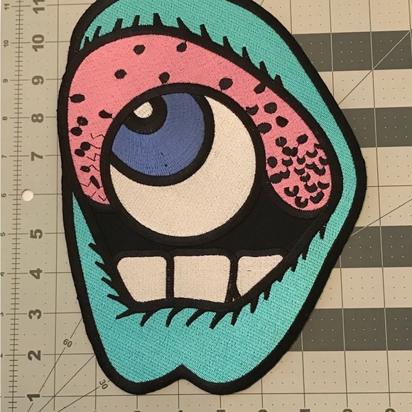 Large Monsters Inc Back Patch Biker Iron or Sew on Patch - Picture 3 of 4